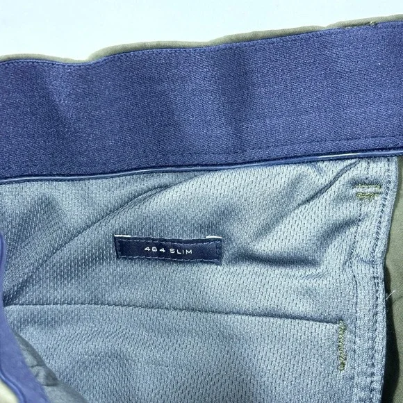 J Crew Tech Pants Mens 29x32 Green Preppy Chino 484 Slim Fit Performance Casual - Picture 6 of 10